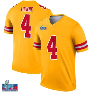 Elite Men's Chad Henne White Road Jersey - #4 Football Kansas City Chiefs  Vapor Untouchable Size 40/M